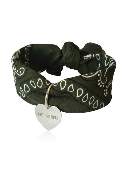 Amour | Bandana Choker | Médaille Argent Massif 925 personnalisable Amour | Bandana Choker | Médaille Argent Massif 925 personnalisable