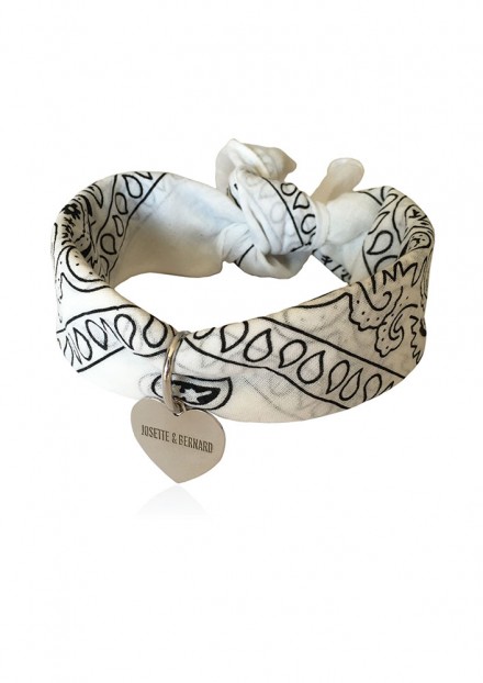 Amour | Bandana Choker | Médaille Argent Massif 925 personnalisable Amour | Bandana Choker | Médaille Argent Massif 925 personnalisable