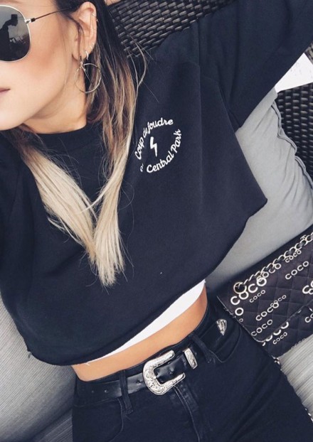 COUP DE FOUDRE A CENTRAL PARK | CROP TOP SWEATSHIRT COUP DE FOUDRE A CENTRAL PARK | CROP TOP SWEATSHIRT