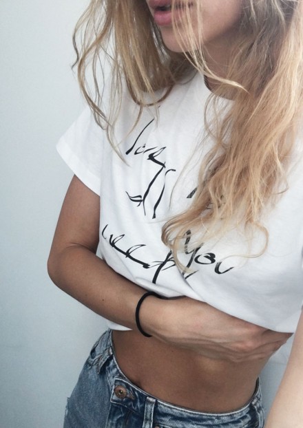 LOVE IS ALL YOU NEED | WHITE CROP TOP LOVE IS ALL YOU NEED | WHITE CROP TOP