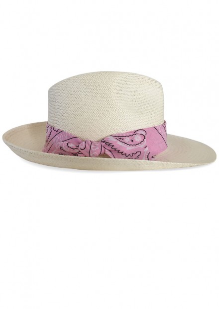 Natural Bellerose x Pink Bandana | Authentique Panama Natural Bellerose x Pink Bandana | Authentique Panama